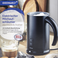 IDEENWELT Best Basics Elektrischer Milchaufschäumer