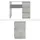 ML-Design Schreibtisch mit 3 Schubladen, 90x76x50 cm, Grau Beton-Optik, viel Stauraum, modern, Arbeitstisch