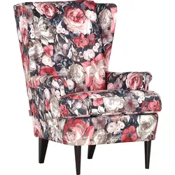 Ohrensessel GUTMANN FACTORY "Versailles", bunt, B:72cm H:104cm T:85cm, Sessel, Gestell antikfarben oder eiche natur