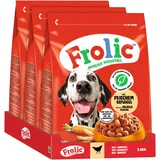 Frolic Hunde Trockenfutter mit frischem Geflügel 3x2,6kg