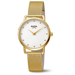 Boccia Damen Armbanduhr 3314-06 Style goldfarbig