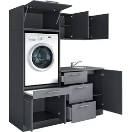 laundreezy Mehrzweckschrank-Set 168 x 238 x 68 cm Grau