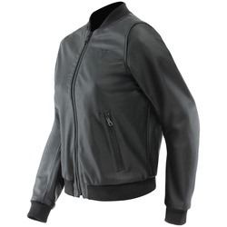 Dainese Accento Dames motorfiets lederen jas, zwart, 44 Voorvrouw