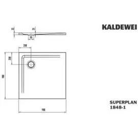 Kaldewei Superplan Duschwanne, 384800010666 90x90x2,5cm, cool Grey 80