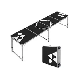 Outsunny Campingtisch Bierpong Schwarz