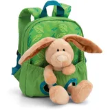 NICI Rucksack mit Plüschtier 21x26cm grün