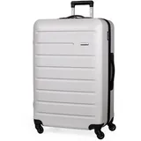 Pierre Cardin Voyager Hartschalenkoffer - Reisegepäck mit 4 Spinnrollen | Teleskopgriff | Hartschalen Koffer CL893, hellgrau, M, Koffer