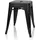 HJH Office Hocker Vantaggio Metall 45 x 75 x 45 cm Schwarz matt