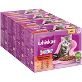 Whiskas 144x 85g Junior Frischebeutel Whiskas Klassische Auswahl in Sauce Katzenfutter nass