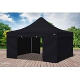 Faltpavillon Faltzelt Pavillon 4x4m Schwarz Gartenzelt Klappzelt Wasserdicht