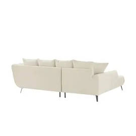 bobb Eckcouch Flachgewebe 3-Sitzer Beige
