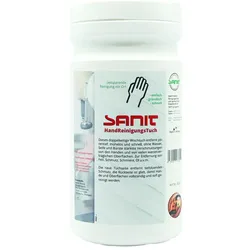 Sanit Hand-Reinigungs-Tuch Doppelseitiges Wischtuch für verschmutzte Hände und nicht saugende Oberflächen, 1 Dose 3330