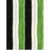Arsvita Flauschvorhang 160x185 cm in Unistreifen schwarz - grün