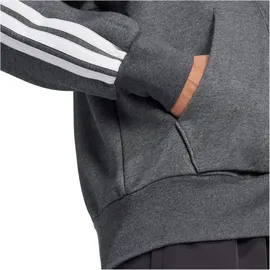 adidas Essentials 3-Streifen Fleece Jacke JL9824 Kapuzenjacke grau L