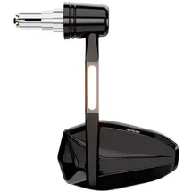 Highsider Lenkerendenspiegel mit LED Blinker Schwarz