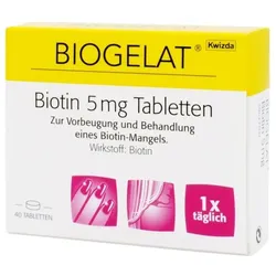 BIOGELAT BIOTIN 5 mg Tabletten 40 Stück