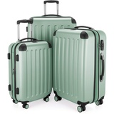 HAUPTSTADTKOFFER - SPREE - 3er Trolley-Set Rollkoffer Reisekoffer, (S, M und L) Koffer-Set, 4 Doppel-Rollen, , Mint