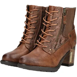Mustang Stiefelette mit Gummizug und Zierprägung 15M0182001, Größe:39 EU, Farbe:Braun - 39