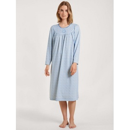 CALIDA Langarm-Nachthemd, Länge 110 cm - azurit blue - 44