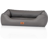 Knuffelwuff Tierbett Hundebett Lovelock, Orthopädisch grau 75 cm x 105 cm