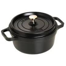 Staub Cocotte 22 cm rund schwarz