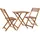 Tectake Bistro-Set Sóller 3-tlg. Braun