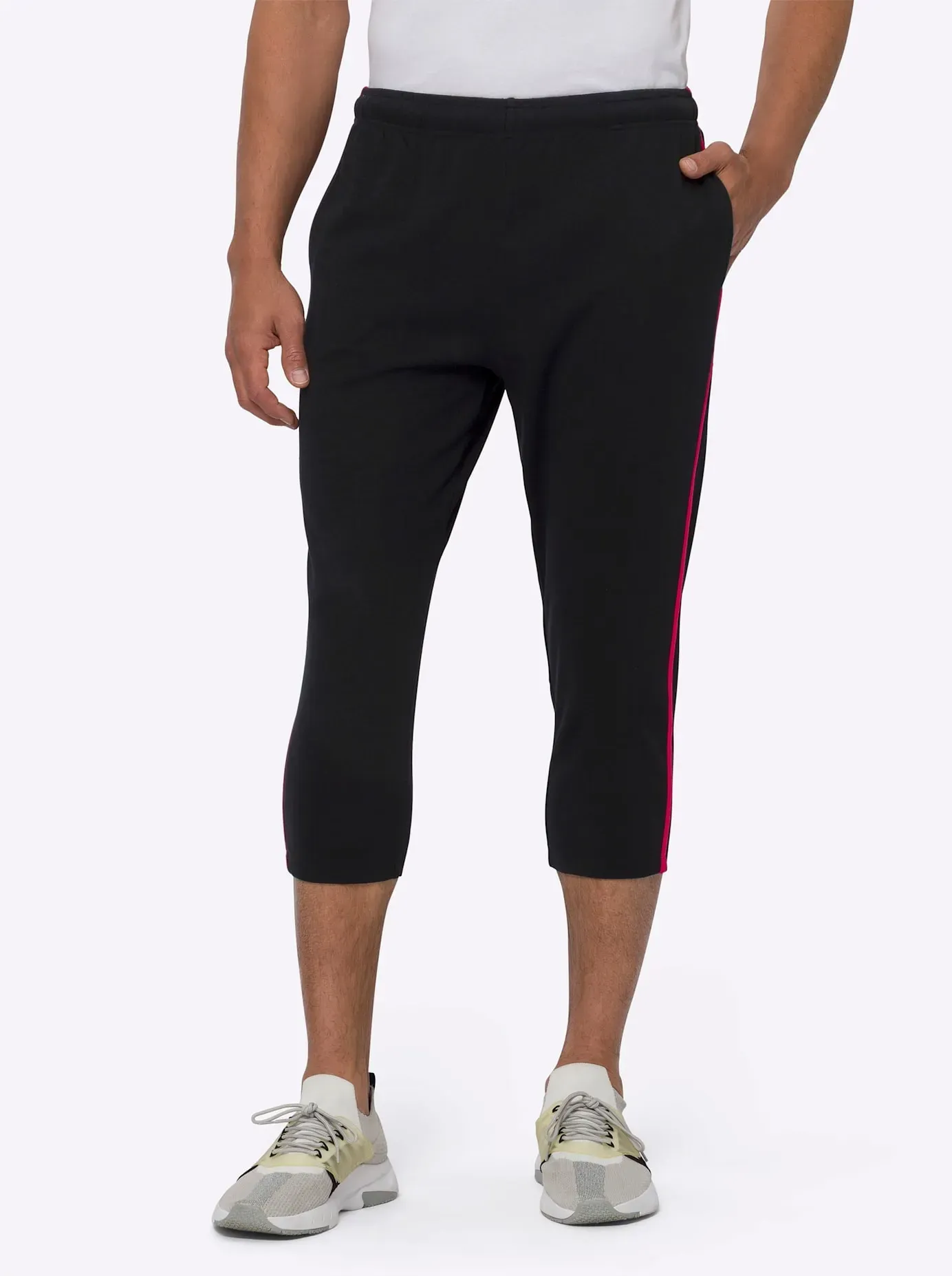 3/4-Hose CLASSIC, Herren, Gr. 58, Normalgrößen, schwarz, 100% Baumwolle, unifarben, 3/4-Länge, Hosen