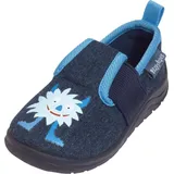 Playshoes Monster Unisex-Kinder Niedrige Hausschuhe, Blau 20/21