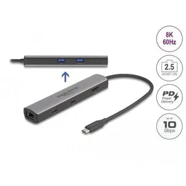 DeLock USB 40 Gbps USB Type-C Dockingstation 8K USB-C 87865
