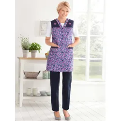 Kochschürze CLASSIC BASICS, Damen, Gr. 56, rosa (fuchsia, bedruckt), Baumwollmischung, Polyester, Polyester, Schürzen