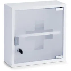 Zeller, Medizinschrank, Metall, weiß