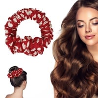 Heatless Hair Curler, Soft Heatless Curling Rod Headband for Long hair, No Heat Curlers You Can to Sleep in Overnight, No Heat Ponytail Headband Lazy Scrunchie Rollers (Red )