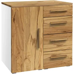 Hasena Accessoires Qunito Kommode Massivholz 90x50x85 cm - teilmontiert - Weiß/Braun