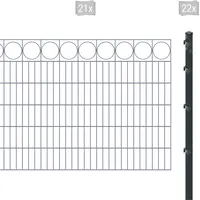 Arvotec Doppelstabmattenzaun »ESSENTIAL 120 zum Einbetonieren "Ring" mit Zierleiste«, Zaunhöhe 120 cm, Zaunlänge 2 - 60 m 67256833-0 anthrazit H/L: 120 cm x 42 m