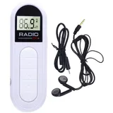 Tragbares FM Radio, LCD-Display, Wiederaufladbar, Digitale Tuning, mit Kopfhörern & Rückenklemme, für Zuhause, Outdoor, Reisen & Notfälle – W...