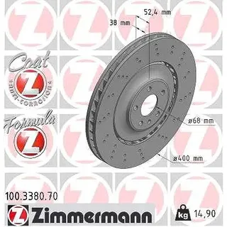 ZIMMERMANN Bremsscheibe 100.3380.70