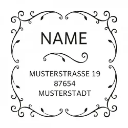 Monogrammstempel - Romantisches Design - Trodat 4924