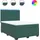 vidaXL Boxspringbett 140 x 200 cm Dunkelgrün