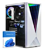 dcl24.de dcl24 Gaming PC weiß AMD Ryzen 5 8500G, AMD Radeon 740M - 1000GB SSD, 32GB DDR5 2x 16GB, Spiele PC mit 6x5.0 GHz, System mit WLAN, Windows 11 Pro