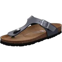 ROHDE Zehentrenner Pantolette Metallic-Optik Alba 5600, grau, | Gr.: 36