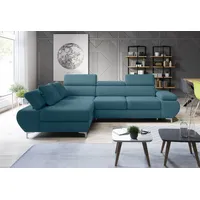 99rooms Flamang Mini Ecksofa Velours Jasmine Türkis Links