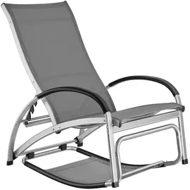 Tectake Avignon Sonnenliege 195 x 59 x 91 cm Grau