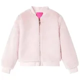 vidaXL Kinderjacke Kunstpelz Reißverschluss Jacke Kinder Winterjacke Zartrosa 116 - 116