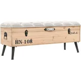 vidaXL Sitzbank mit Stauraum Braun 110 x 40 x 48 cm
