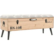 vidaXL Sitzbank mit Stauraum Braun 110 x 40 x 48 cm