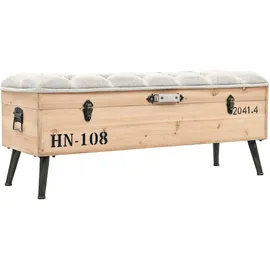 vidaXL Sitzbank mit Stauraum Braun 110 x 40 x 48 cm