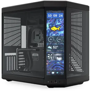 HYTE Y70 Touch Infinite Pitch Black ATX Midi Tower Gaming Gehäuse schwarz