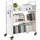 Vevor Bücherwagen 97 x 51,5 x 122,5 cm Weiß
