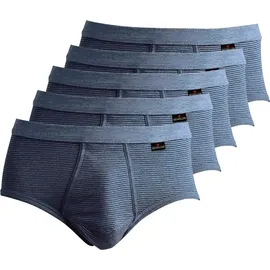 SCHÖLLER Herren Slip gestreift blau 8 5er Pack
