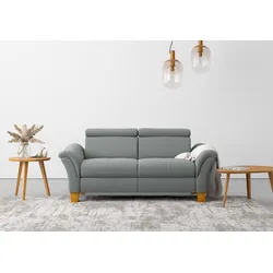 2,5-Sitzer HOME AFFAIRE "Lindgren", grau, B:185cm H:84cm T:93cm, 100% Polyester, Sofas, wahlweise mit TV-Funktion, links oder beidseitig, Kopfteilverstellung